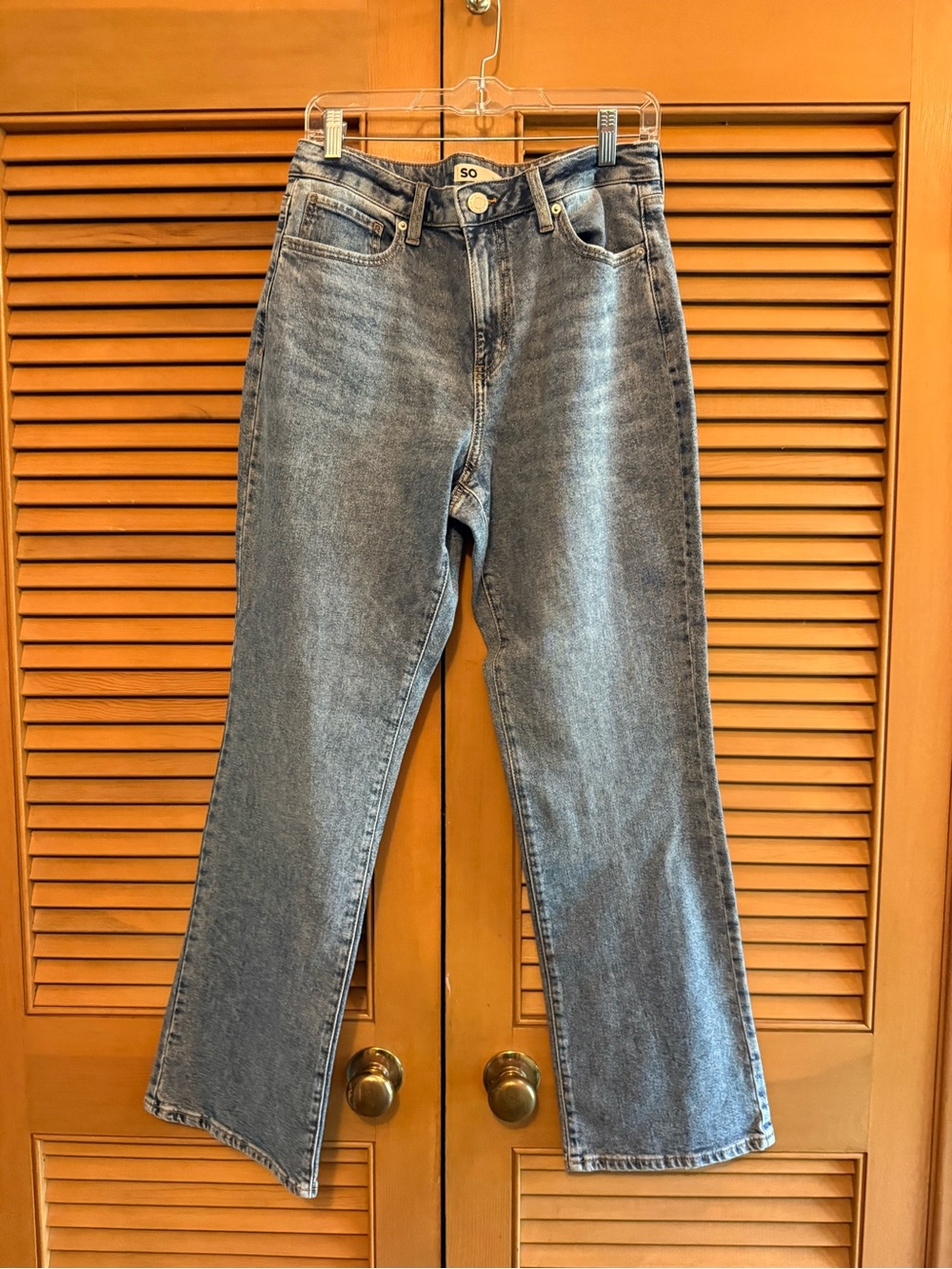 SO Women’s Boot Cut Jeans in Light Blue Denim